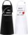 Mr & Mrs Apron, Waterproof Kitchen Apron with 2 Pockets, Aprons for Men and Women, Couple Gift Apron for Wedding, Engagement, Valentine’s Day, Anniversary (Black & White)