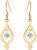 Infinite Drop Earrings Made of 375/9ct Real Gold for Women, Yellow Gold Moissanite Earrings with Infinite Love, Dangle Earrings, Birthday Gifts for Wife, Mother, Girlfriend