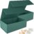 Pack of 2 Gift Boxes, 24 x 15 x 7.6 cm Gift Boxes for Presents with Lids Magnetic Closure Rectangle Collapsible for Groomsman Proposal Box, Christmas, Halloween, Birthday Gift Packing (Green)