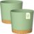 ZMTECH 30.5 cm Flower Pots, Plastic Plant Pot with Drainage Hole and Saucer, Modern Decorative Flower Pot for Indoor and Outdoor Indoor Plants, Succulents, Flowers (Green, Set of 1)