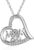 AOBOCO Gift for Mum 925 Sterling Silver Heart Pendant Necklace Mother Jewellery for Women