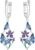 CYCUFF 925 Sterling Silver Hoop Earrings Colourful Cubic Zirconia Jewellery Earrings for Women Set Earring Gifts for Her