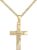 Cross Pendant Gold 333 with Diamond Cut Cross Partially Matt Gold Cross with Necklace or without Chain Selectable + Jewellery Case + Certificate of Authenticity