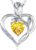 Women’s Necklace 925 Silver Heart Rose Pendant