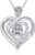 LAVUMO Moissanite Halskette Damen Silber 925 Herz Rose Schmuck Geschenke
