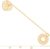 Rodium – Gold Bracelet, 14K Gold / 585 Fineness, Ideal Gold Jewellery for Women, Gold Jewellery Adjustable