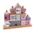 KIDSLINO Plug-in Game House Pink I Gift for Birth Personalised I Wooden Toy I Personalised Gifts Baby I Label I Plug-in Toy with Name & Birth Data