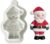 3D Christmas Santa Claus Elk Bear Boy Silicone Mould Cake Pastry Baking Mould for Making Chocolate Fondant Non-Stick Fondant Moulds for Cake Decoration Christmas 3D Silicone for