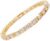 RIVA Eternity Tennis Bracelet – 18 cm / 7 inch with Round Cut Gemstone – Cubic Zirconia – 8 Colours Available – Plated in 18 Carat Yellow Gold – Simple Modern Elegance