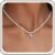 Maynor Birthstone Necklace Women’s 925 Sterling Silver Chain Zirconia Pendant in 12 Colours, Personalised Waterproof Fashion Jewellery Chains Gift for Women and Girls