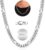 MOROTOLE Sterling Silver Figaro Chain Necklaces for Men Width 5 mm Diamond Cut Figaro Link Chain 18/20/22 Inches