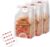 Christmas Cookie Bags 50 Pcs Translucent Treat Bags with Stickers Santa Claus Plastic Bags for Cake Candy Chocolate Snack Bakery Bread Cupcake Donuts Xmas Party Gift Wrapping Bag