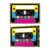 MotiveTech Pack of 2 1980s Party Gift Boxes, Party Treat Boxes, Paper Gift, Birthday, Unique Cassette Player Shaped Radio Candy Box