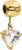 Purelei LEI Charm – Waterproof Charm Pendant Made of Stainless Steel (14K Gold-Plated) for the LEI Bracelet – Combinable Jewellery for Your Individual Look