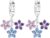 CYCUFF 925 Sterling Silver Hoop Earrings Colourful Cubic Zirconia Jewellery Earrings for Women Set Earring Gifts for Her
