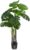 COSTWAY 120 cm Artificial Plants Monstera Deliciosa, Artificial Tree Green with 20 Leaves and Plastic Pot, Artificial Plant for Home & Office & Restaurant, Interior Decoration