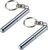 2 Pieces Silver Retractable Mini Stainless Steel Metal Tool Retractable Bag Keychain Dad Gadgets Birthday Christmas for Students Office Workers Car