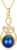 375/9K Real Gold Infinity Chain for Women, Yellow Gold Made Blue Star Sapphire Planet Necklace Cosmic Jewellery Gift for Wife Mother Anniversary Birthday, 40 + 5 cm
