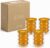 Bubble Glasses Set of 4 – Double Walled & Mouth Blown 250ml (Amber)