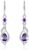 FANCIME 925 Sterling Silver Hanging Earrings Birthstone Jewellery Gifts for Women Girlfriend Wife Mother
