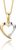 MIORE 9ct Bicolour Yellow Gold / White Gold Heart Pendant (375) – Pendant Gold/with Gold Chain/Silver Chain, Gold Jewellery Women