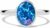 Opal Ring for Women – Australian Opal in 925 Sterling Silver and 18K White Gold Plating – Gemstone Jewellery Gift for Everyday Use – Blue Opal