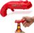 Bottle Opener Gun, Funny Shot Beer Opener with Cap Gun Function, Beer Gifts for Men – Ideal for Home, Bar, Party, Birthday & Christmas (Red)