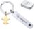 TMT Personalised Keyring with Engraving, Guardian Angel Key Ring with Name, Lucky Charm Car Key Fob, Personalised Idea Driving Licence Passed Gift