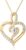 375/9K Real Gold Heart Necklace for Women, Yellow Gold 0.55 Carat (CTTW), Moissanite Infinity Heart Pendant Necklace, Anniversary Birthday Gift for Wife, Girlfriend