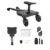 Universal Buggy Board, 25 kg Load Capacity, Black, Foldable, Removable Kiddyboard, Running Board, Wheeled Board, Carriage Board with Seat, Pram Organiser, Hanging Strap for Children from 2-6 Years
