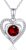 immobird Herz Geburtsstein Kette Damen 925 Silber Anhänger Geschenk 45+5cm