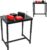 90 x 65 x 100 cm Arm Pressure Table, 1000 kg Load Capacity, Stainless Steel, Red/Black, Arm Wrestling Table, Competition Table, Strength Training Device with Padding, Elbow Pads for Gym, Club, Sports