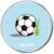 STEMPEL-FABRIK Round Gift Tin with Print – Football Motif – Personalised Gift – Biscuit Tin Blue – Metal Tin – Gift Idea – Cookie Tin – Gift Box – Storage Box