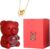 Bear with Eternal Rose and Jewellery Box – Romantic Gift with Necklace for Women – Gift Idea Valentine’s Day, Mother’s Day, Birthday and Wedding