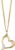 MIORE Women’s 9ct White Gold / Yellow Gold and 925 Sterling Silver/Gold Plated Silver Cubic Zirconia Heart Pendant with Spring Ring Clasp, Curb Chain 45 cm, Jewellery for Women, Delivered in Jewellery