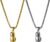 JewelryWe Jewellery Stainless Steel Dominant Boxing Gloves Men’s Pendant with Necklace Men’s Chain Silver Black Gold with Gift Bag