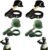 Soldier Salut Beer Bottles Helmet Soldier Greeting Beer Bottle Helmet Soldiers Salut Beer Bottle Stoppers for Beer Bottles Soldier Greeting Beer Helmet (Black + Green, 4 Pack)