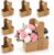 WALLFID 6 x Gift Box with Handle and Card, Foldable Cup Holder for Coffee, Flowers, Sweets and Small Gifts, Teacher Gift, Thank You Gift and School Party