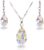 Schöner-SD 925 silver jewellery set earrings and necklace with crystal drops