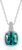 Women’s 925 Sterling Silver Birthstone Pendant Solitaire Necklace Emerald Gift for Women Christmas Valentine’s Day Mother’s Day, Silver, Emerald Cubic Zirconia