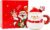 Christmas Mugs 360 ml Ceramic Snowman with Spoon Christmas Cups Box