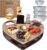 Heart Personalised Couch Bar in Grey – Sofa Tray with 4 Glass Bowls – Couch Bar Snack Bar Personalised – Snack Box for Couch – Sofa Bar – Couch Butler