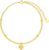 375/9K Real Gold Heart Anklet for Women, Yellow Gold Heart Double Chain Anklet, Jewellery Gift for Anniversary, Birthday for Wife, Mother, Girlfriend, 20 + 5 cm