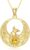 Rikelus 9K Real Gold Phoenix Necklace with Natural Citrine for Women, Yellow Gold Necklace with Phoenix Bird Pendant, Jewellery, Birthday and Christmas Gifts for Her 40 + 5 cm
