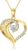 9k Real Gold Heart Necklace for Women, 9 ct/375 Gold Heart Pendant Necklace, Three Hearts Jewellery, Gifts for Anniversary, Birthday, Christmas, 40 + 5 cm