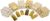 ewtshop Gold Foil Candy Boxes Set of 12 Cute Candy Boxes for Sweets, Chocolates, Jewellery, 6 Different Designs