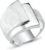Vinani Women’s 925 Sterling Silver Ring – 3 Layers Design Brushed and Polished Wide Solid Band Handmade Timeless Jewelry for Women