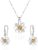 HEEYA Jewellery Set Daisy Necklace & Earrings with Pendant Necklaces Earrings Flowers with 5A Cubic Zirconia Women’s Jewellery Set for Women Silver Jewellery Set Flowers Birthday Gifts