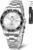 OLEVS Women’s Watch Analogue Quartz Waterproof Classic Women’s Watch Silver Stainless Steel Strap with Date Diamond Slim Design Suitable for Narrow Wrists