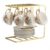 European Style Tea Cup Set Tea Cup Set with Saucer Metal Stand Teaspoon Luxury Tea Cup Set Coffee Tea Gift Sets for Coffee Drinks Tea Latte Coffee Cup Set
